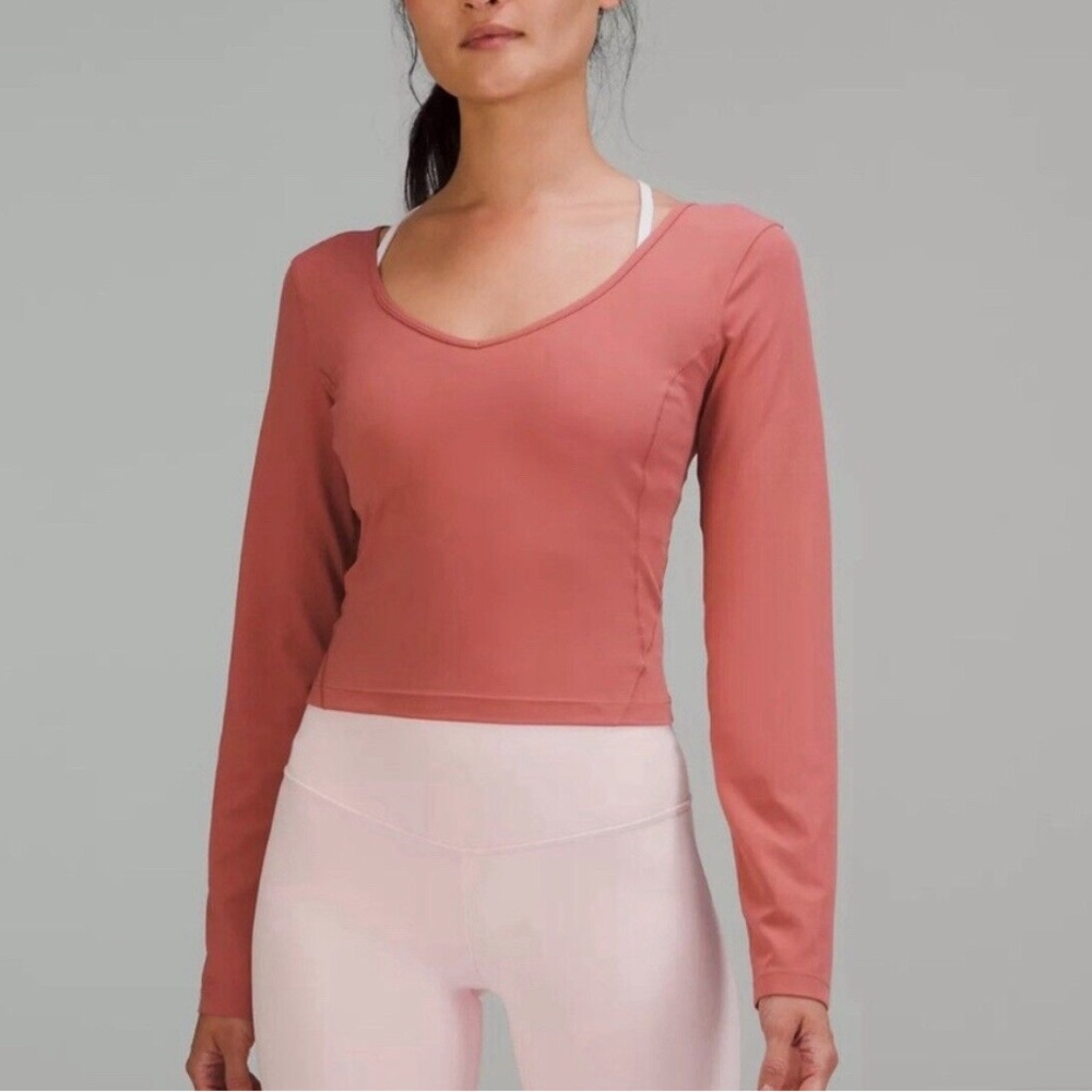 Lululemon Athletica Pink Fitted Crop Blouse